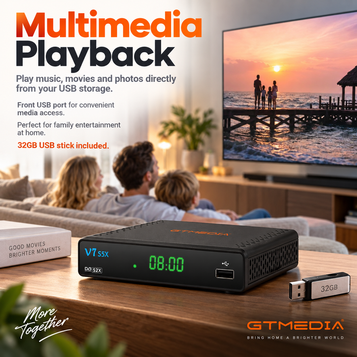 Freeview Recorder Box HD TV Receiver with Built In Free Channels