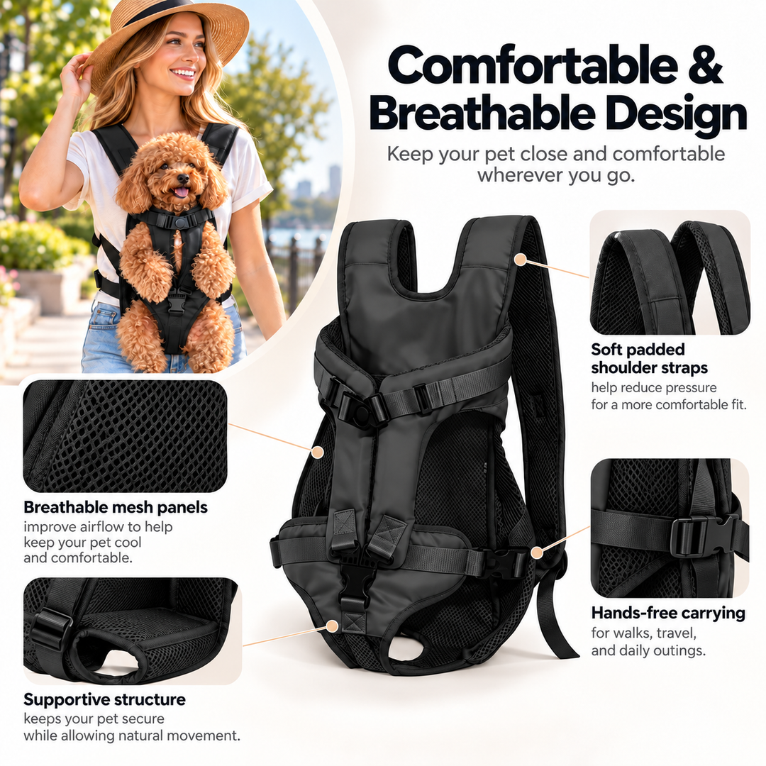 Dog Carrier Backpack Adjustable Canine Rucksack for Walking