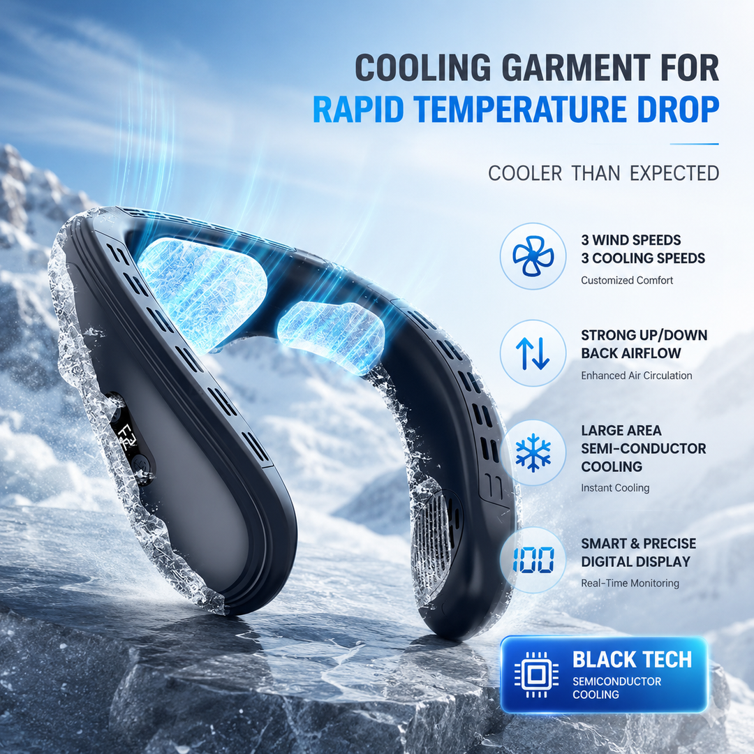 Bladeless Neckband Personal Cooling Fan Wearable Hands-Free Fan