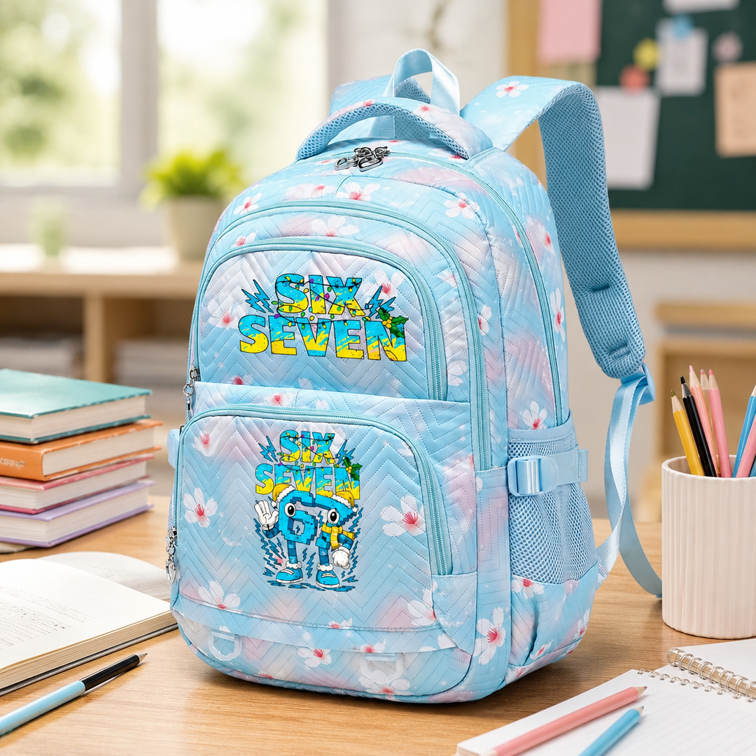 Six Seven 67 Girls Lightweight Floral School Backpack