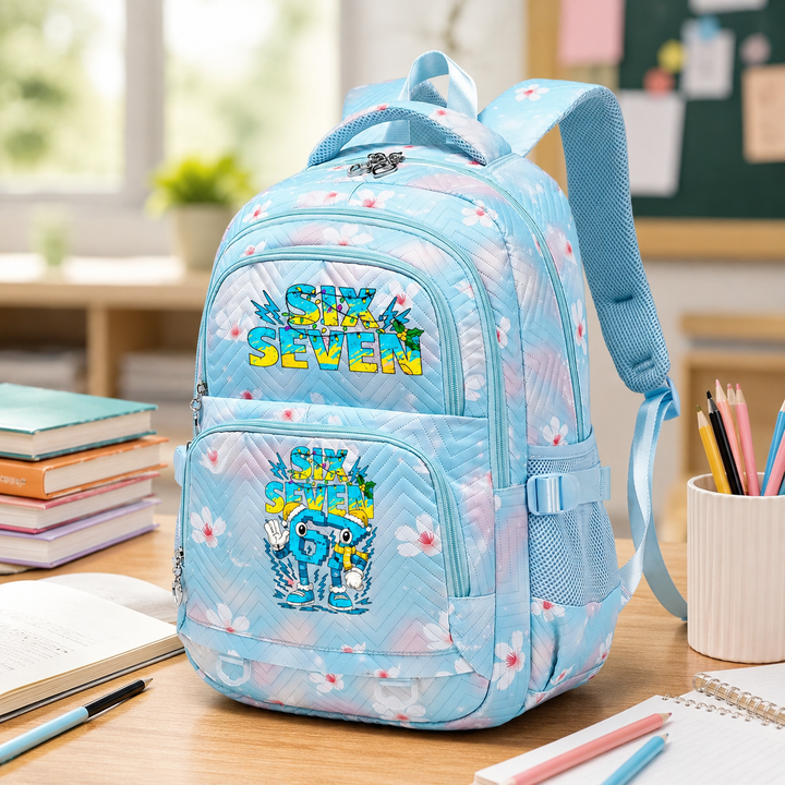 Six Seven 67 Girls Lightweight Floral School Backpack