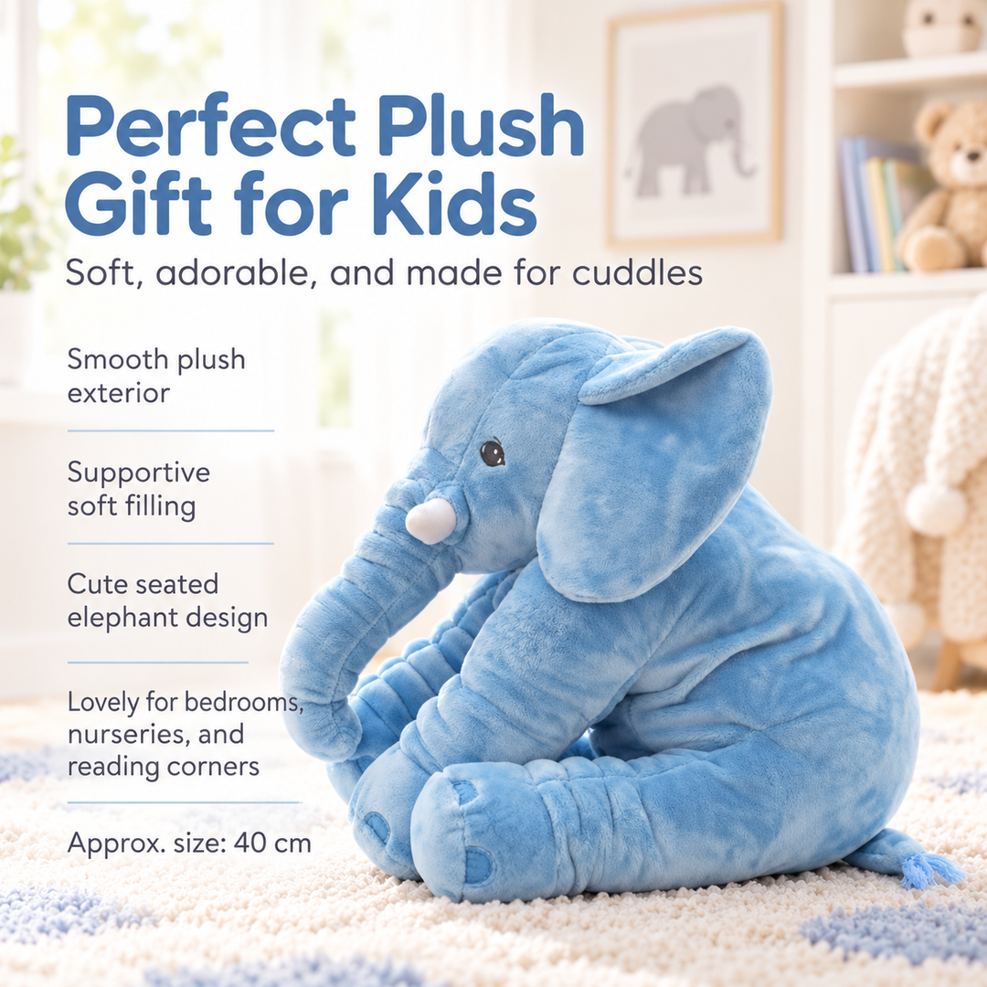 Baby Elephant Pillow Soft Plush Stuffed Toy Cushion for Nursery