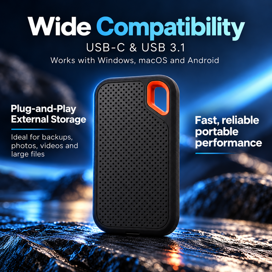 1TB External SSD Portable USB 3.1 Solid State Drive for PC Mac Phone