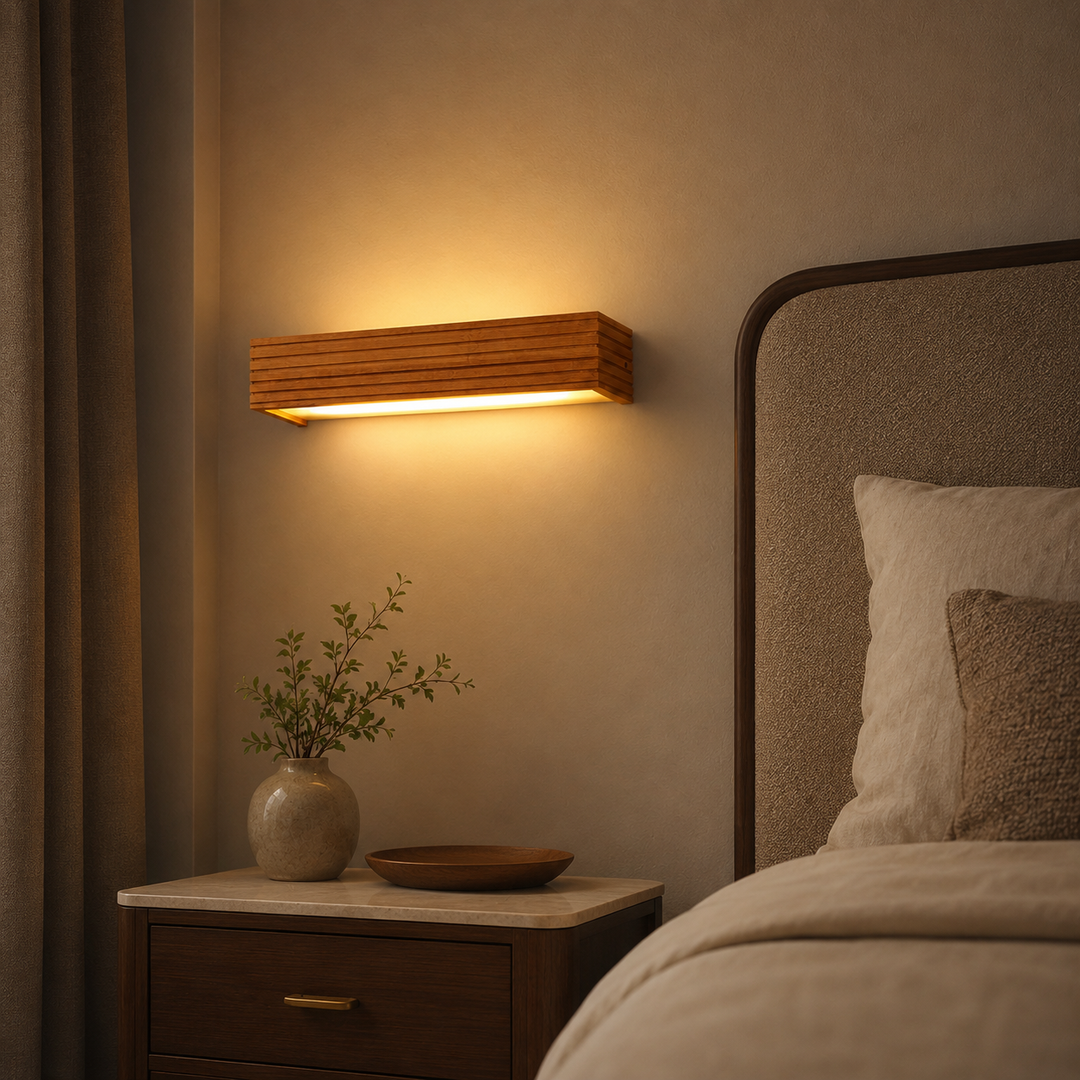 Wooden Wall Lights for Bathroom Mirrors Vanity Lighting