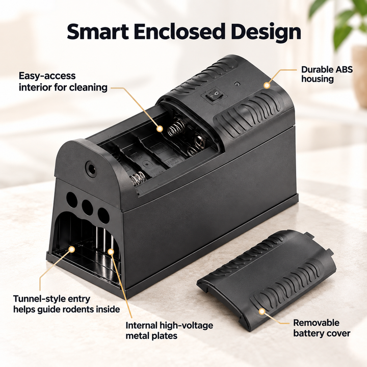 Electric Mouse Trap Humane Rodent Killer Indoor Rat Trap for Home