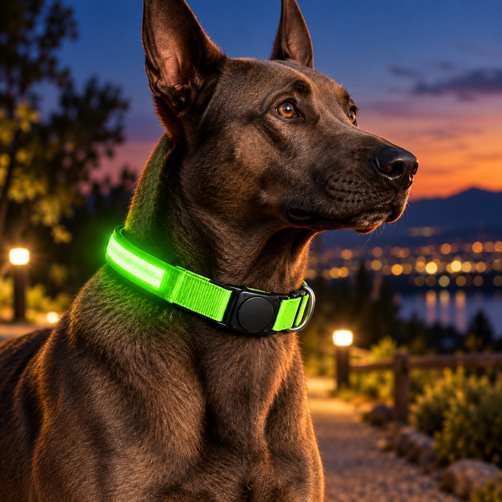 Flashing LED Dog Collar Waterproof USB Rechargeable Safety