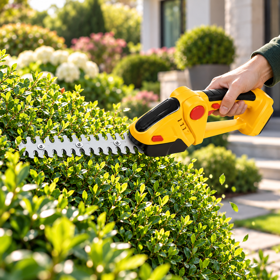 Cordless 2-in-1 Hedge and Shrub Trimmer Lightweight Garden Tool