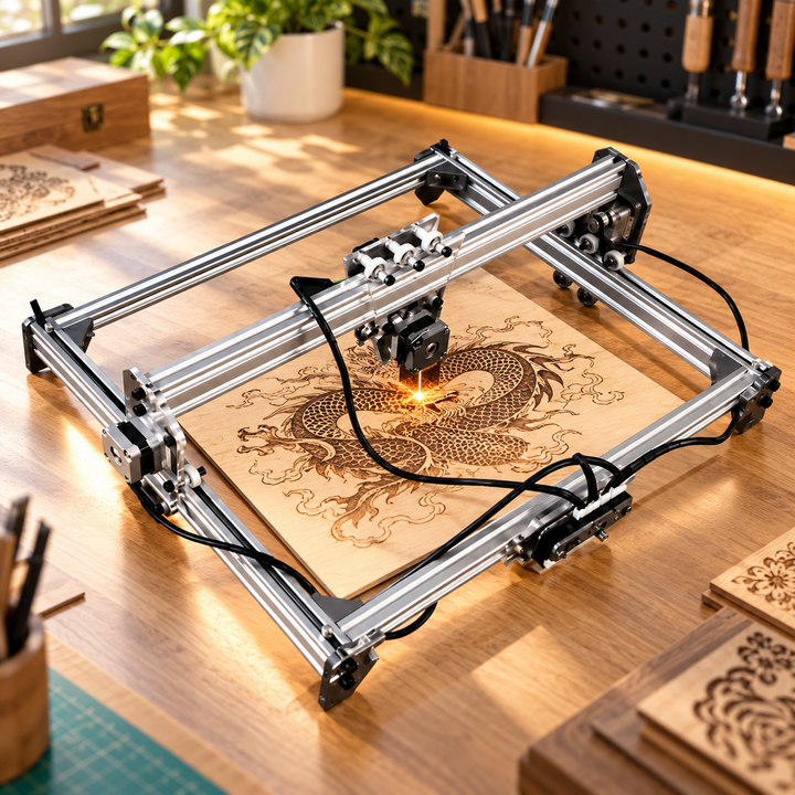 Laser Engraving Machine 3000mW Blue CNC Wood Engraver Cutter