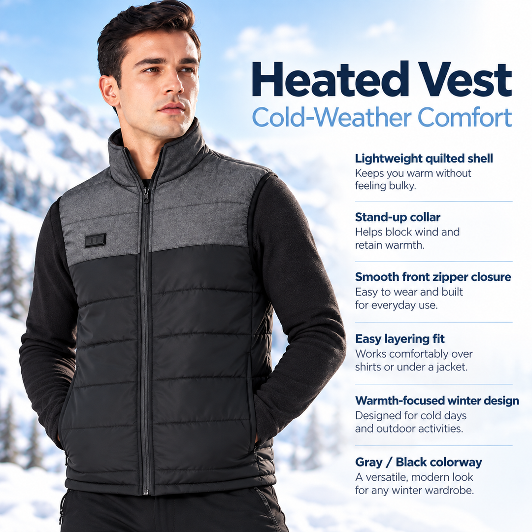 Heated Gilet Rechargeable Body Warmer Vest with Battery Pack