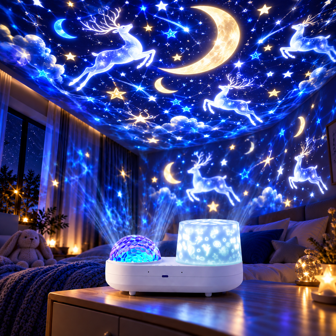 Ocean Star Projector Night Light for Kids Room 360 Rotation