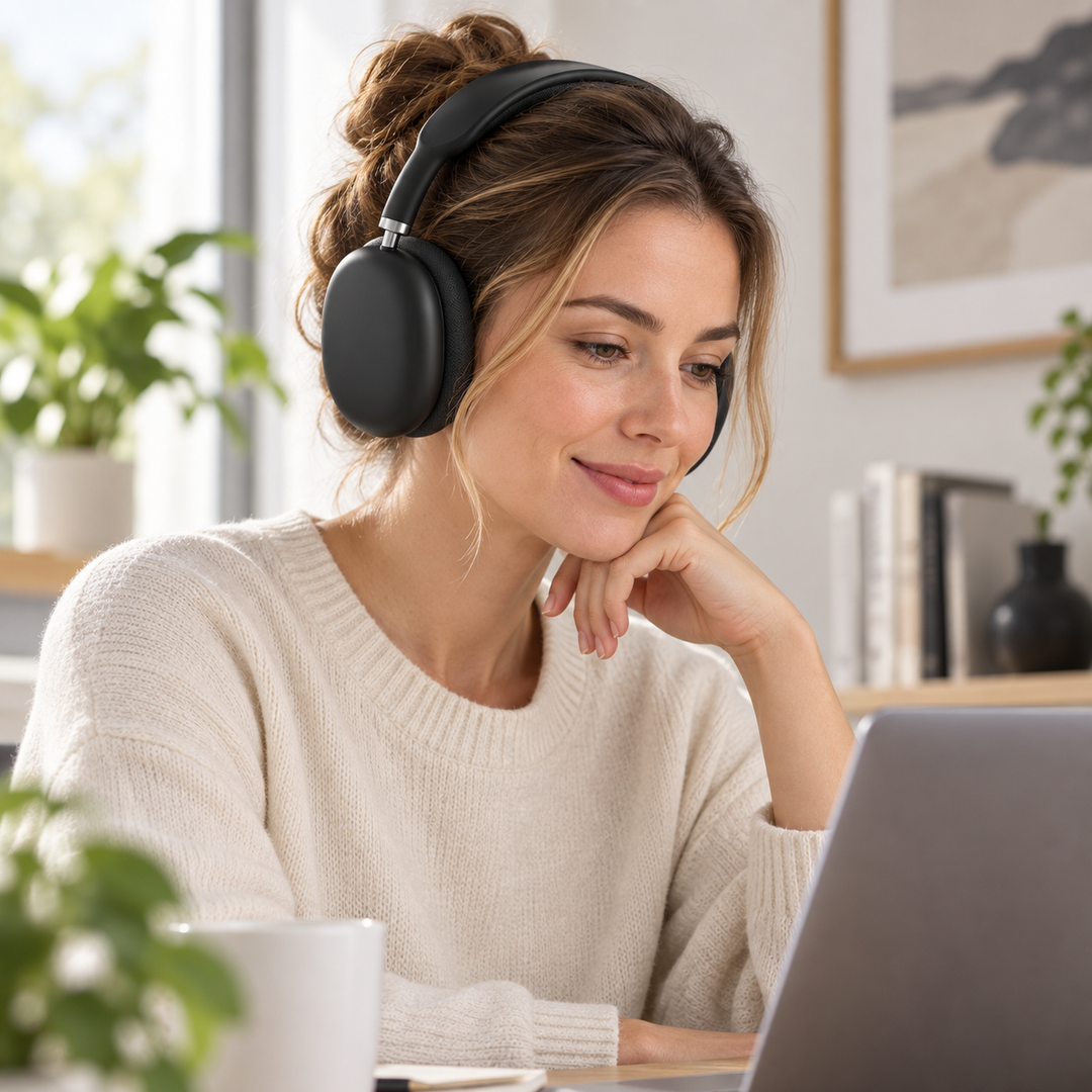Wireless Bluetooth Headphones ANC HiFi Stereo Over-Ear