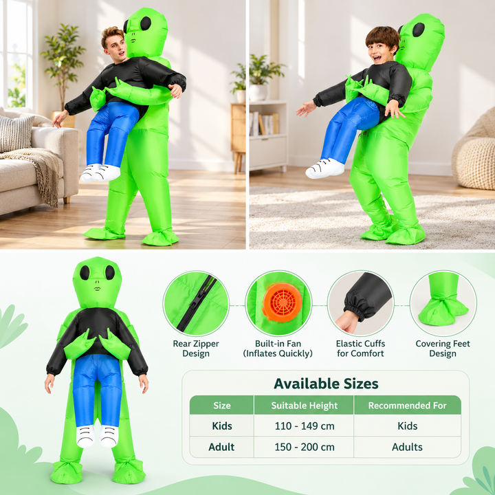Kids Alien Abduction Inflatable Costume Halloween Funny