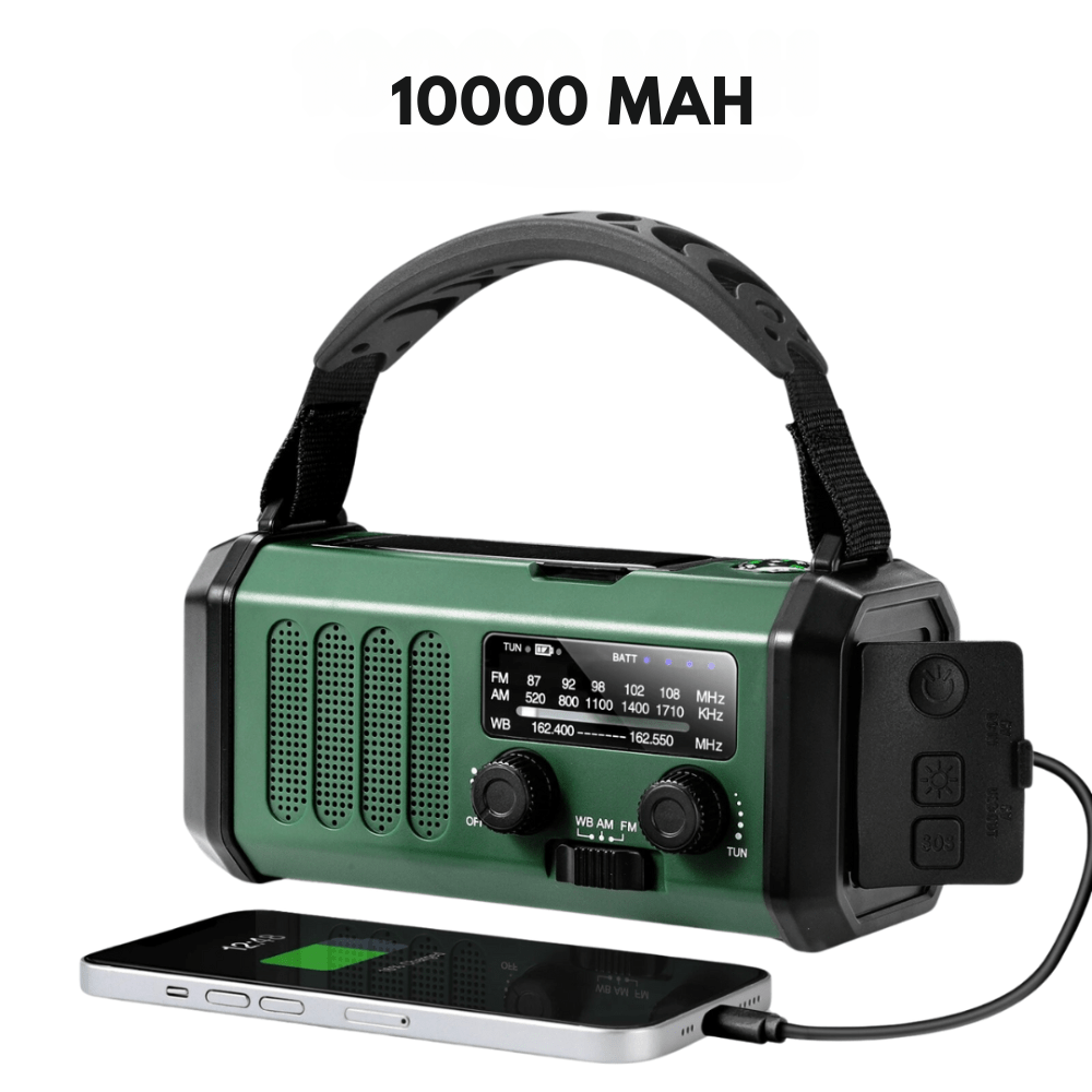 Emergency Solar Powered Radio USB Charger Portable Device