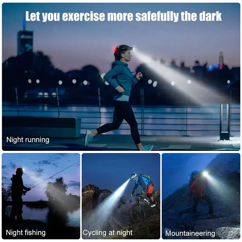 Rechargeable Waterproof LED Headlamp with Zoom Focus Function