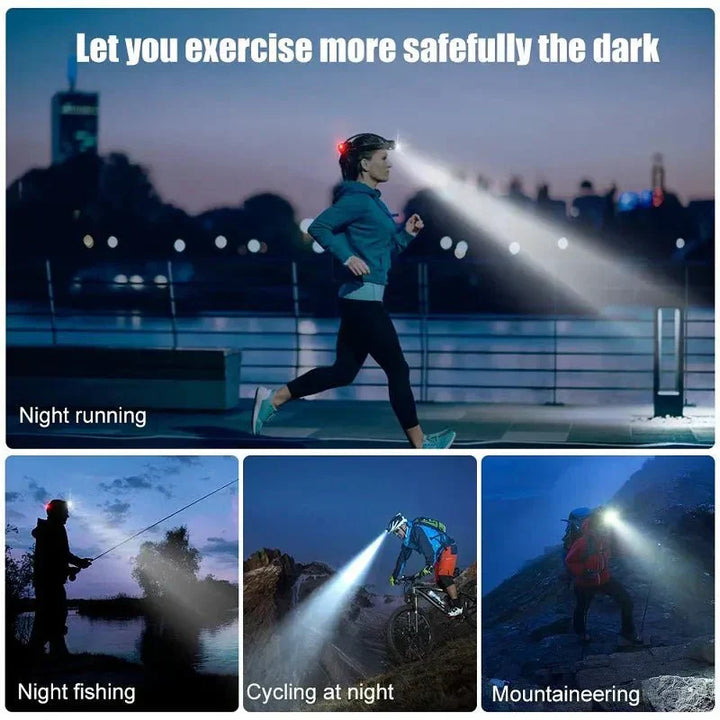 Rechargeable Waterproof LED Headlamp with Zoom Focus Function