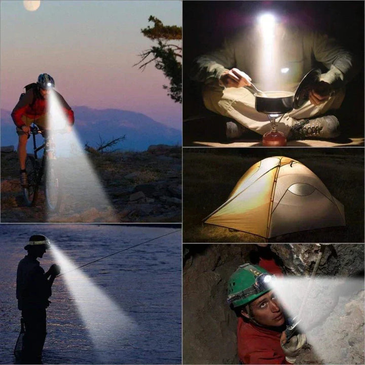 Rechargeable Waterproof LED Headlamp with Zoom Focus Function