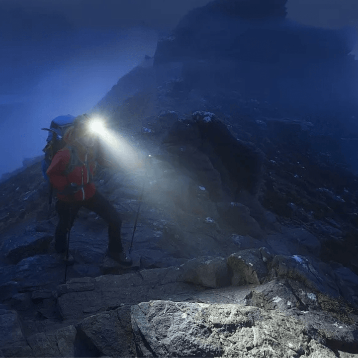 Rechargeable Waterproof LED Headlamp with Zoom Focus Function