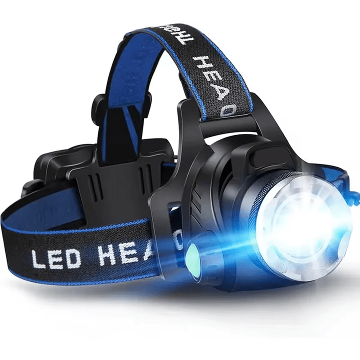 Rechargeable Waterproof LED Headlamp with Zoom Focus Function