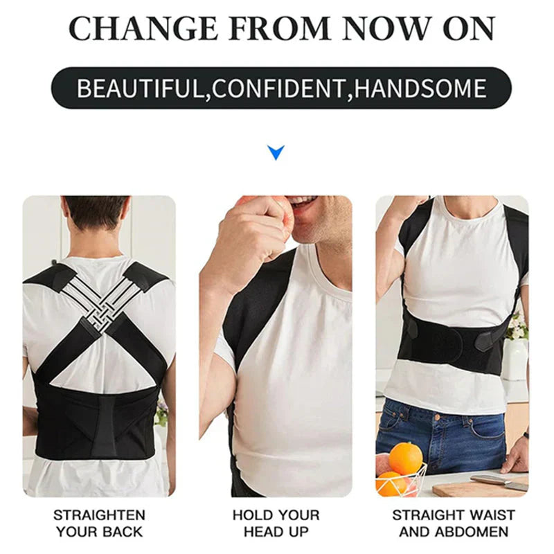 Posture Corrector Adjustable Back Support Brace for Men and Women