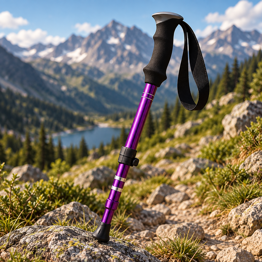 Foldable Trekking Poles Adjustable Aluminium Hiking Poles for Walking