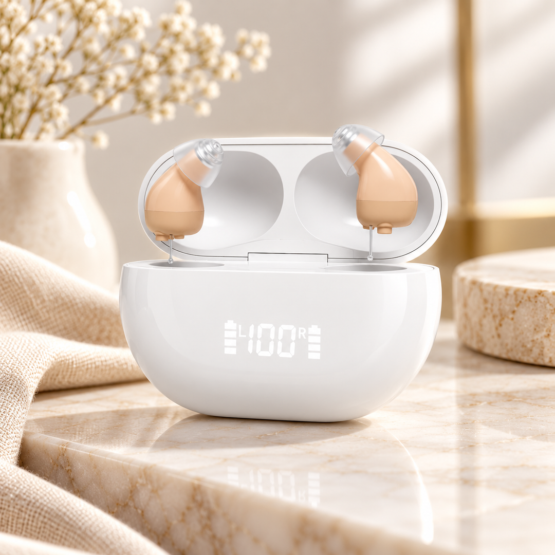 Invisible In Ear Sound Amplifier Rechargeable Discreet Hearing Device
