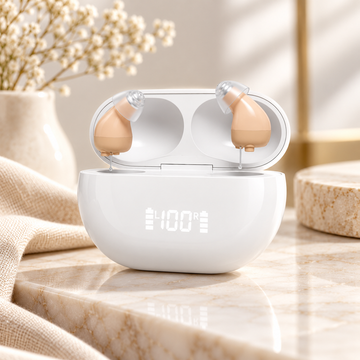 Invisible In Ear Sound Amplifier Rechargeable Discreet Hearing Device
