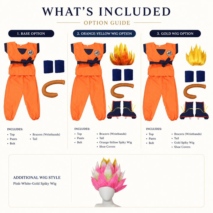 Son Goku Dragon Ball Costume Kids Adults Halloween Cosplay