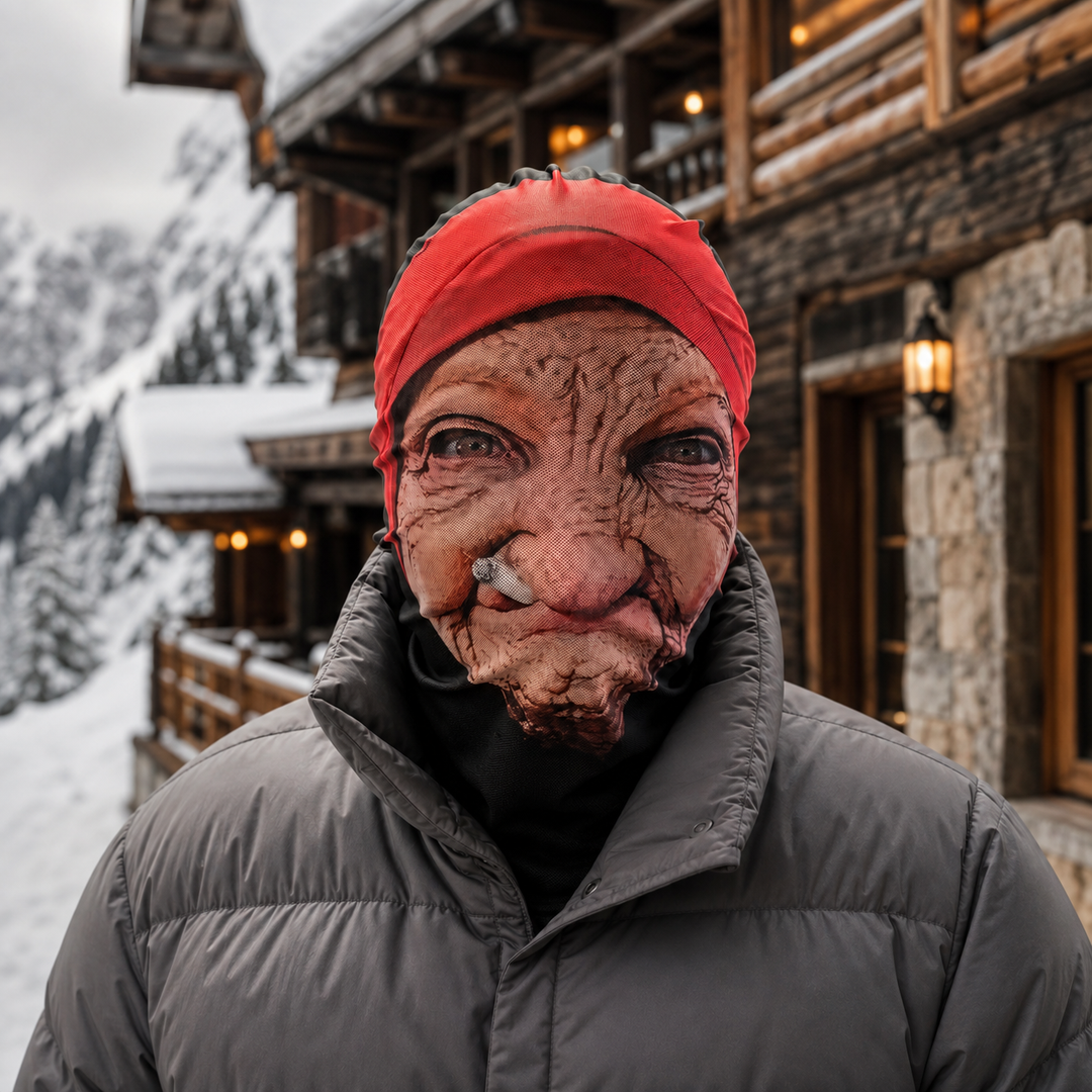 Old Lady Face Mask Funny Halloween Novelty Adult