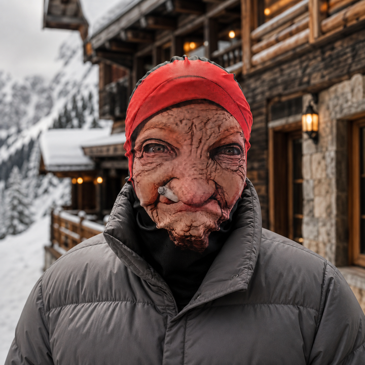 Old Lady Face Mask Funny Halloween Novelty Adult