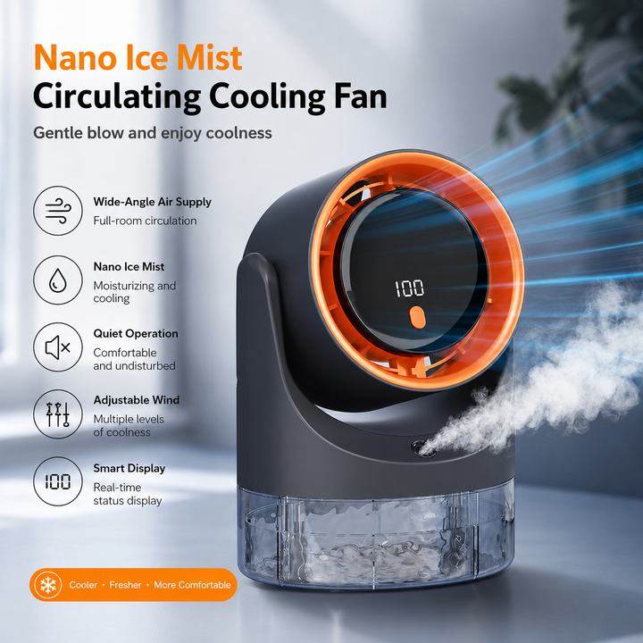 Portable Mini Mist Fan Electric Air Cooler Humidifier 360 Adjustable
