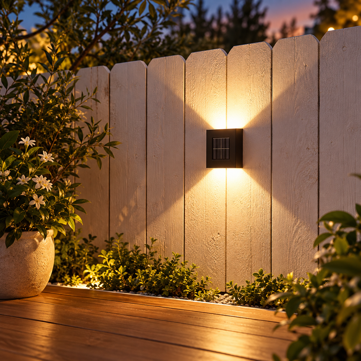 Wireless Solar LED Wall Lights Outdoor Garden Pathway Light