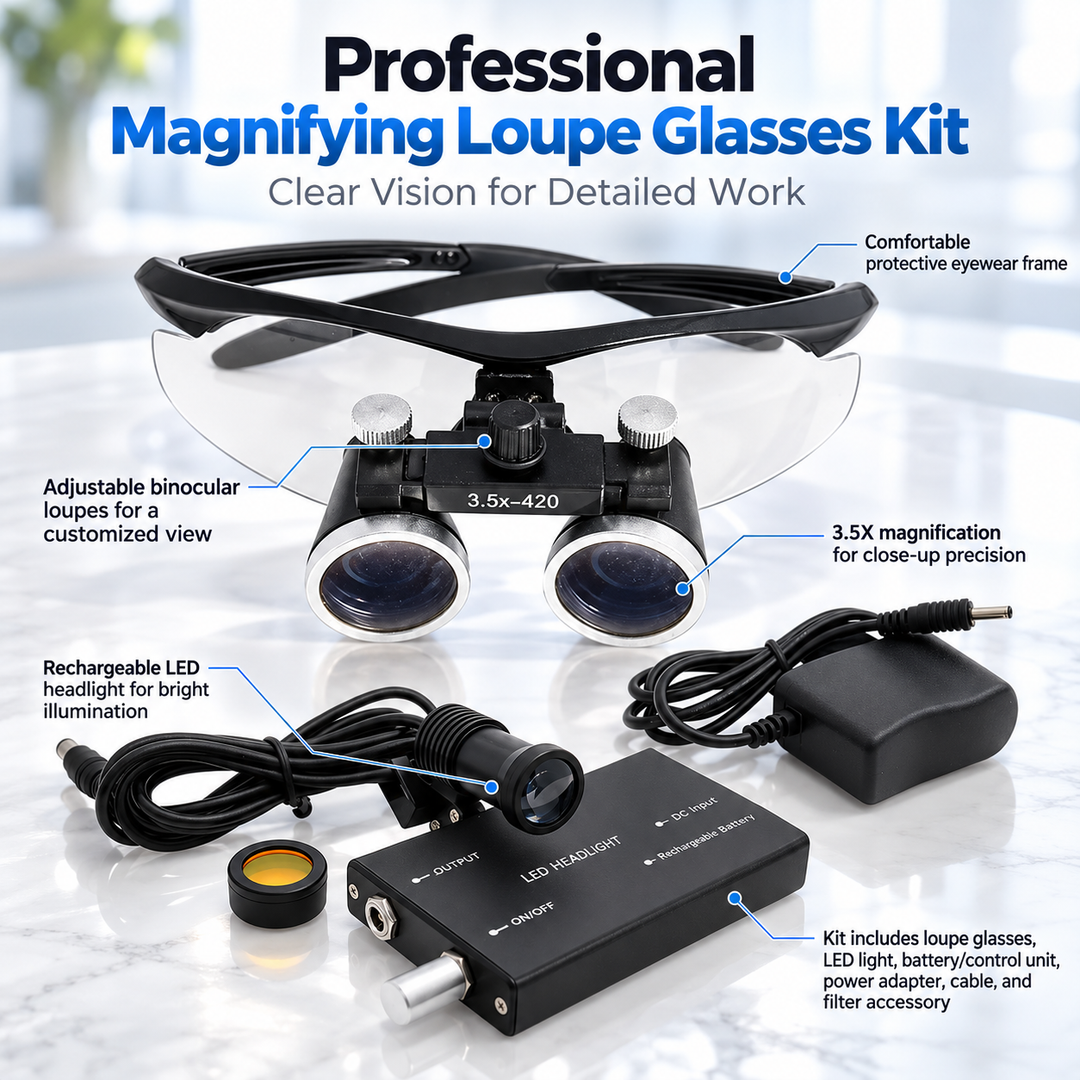 Dental Loupes Magnifier LED Headlight for Precision Close Work