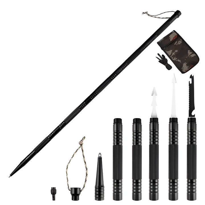 Hiking Pole Aluminum Outdoor Survival Gear Walking Stick