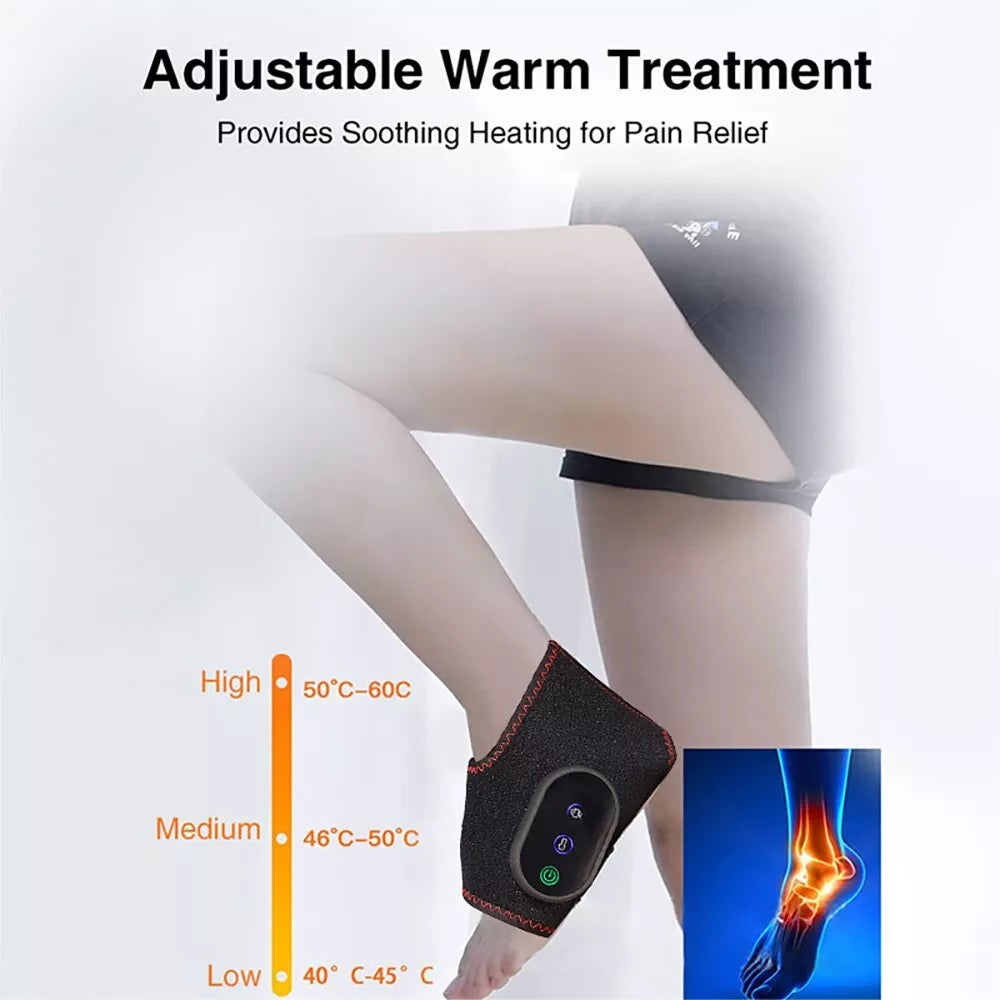 Ankle Compression Sleeve Support Brace with Massage Pad