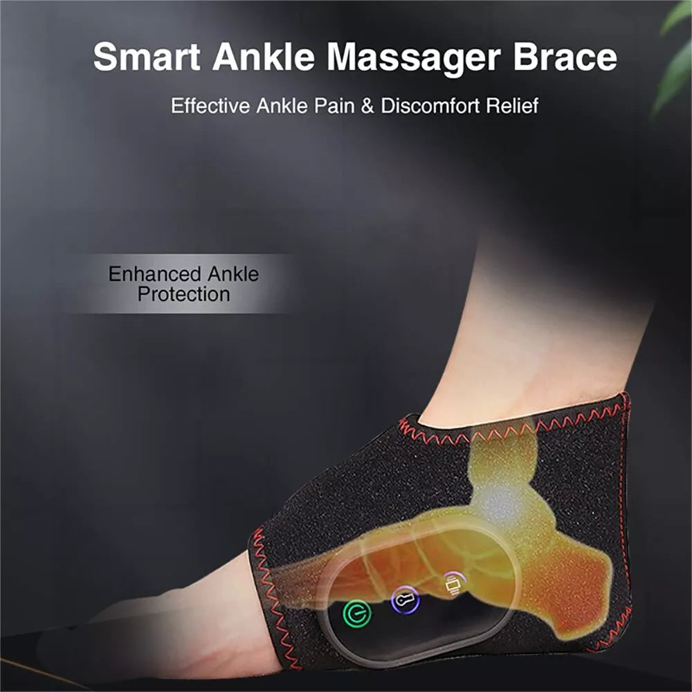 Ankle Compression Sleeve Support Brace with Massage Pad