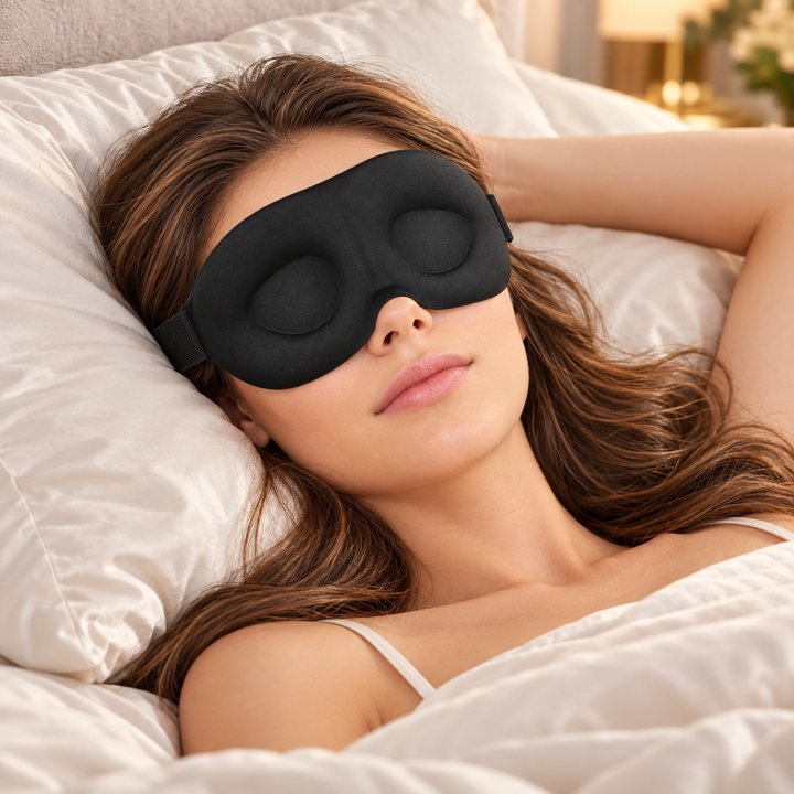 Contoured Sleep Eye Mask Blackout 3D Comfort Blindfold Travel