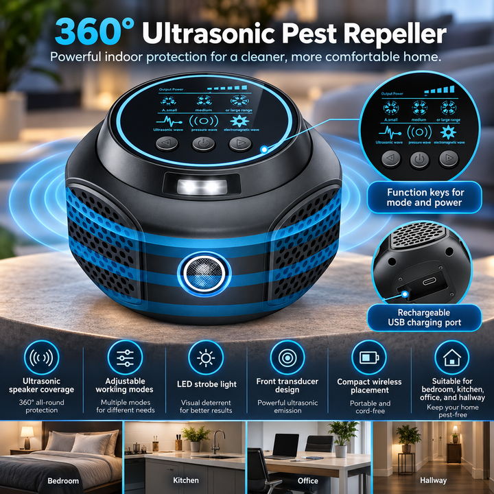 Ultrasonic Wasp Hornet Repellent Plug In Chemical Free Deterrent