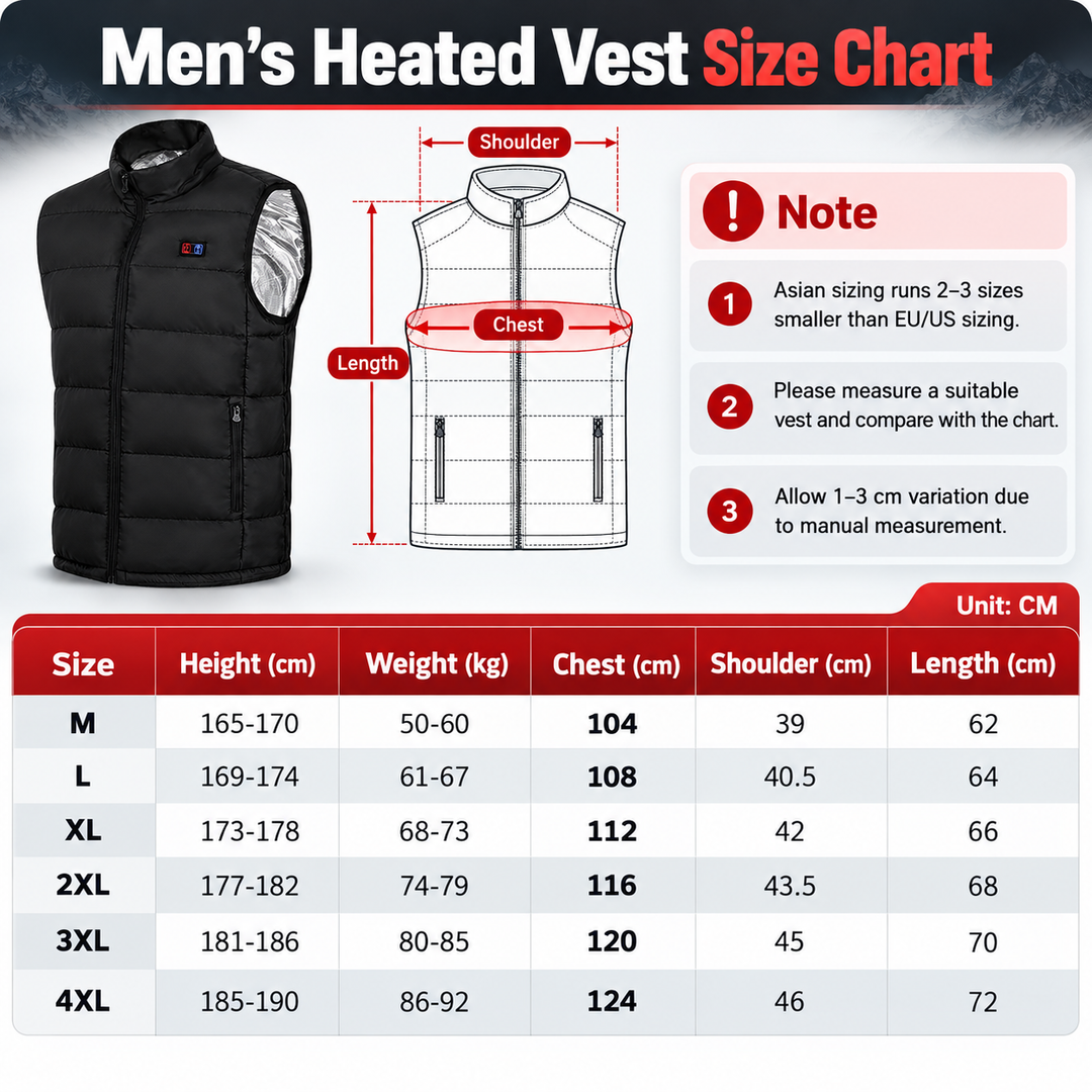 Heated Vest Rechargeable Electric Warming Gilet Men and Women