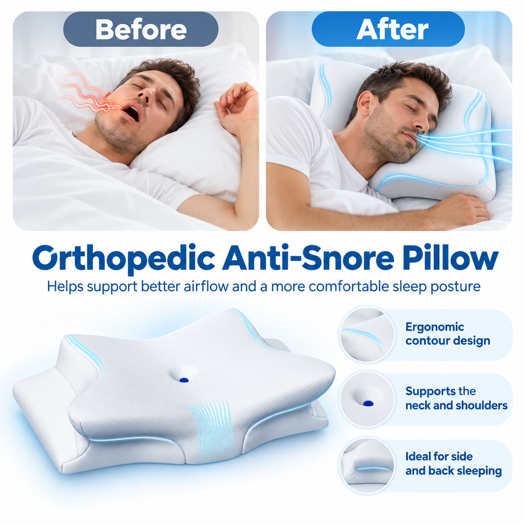 Cervical Pillow for Sleep Apnea Snoring Relief Neck Support