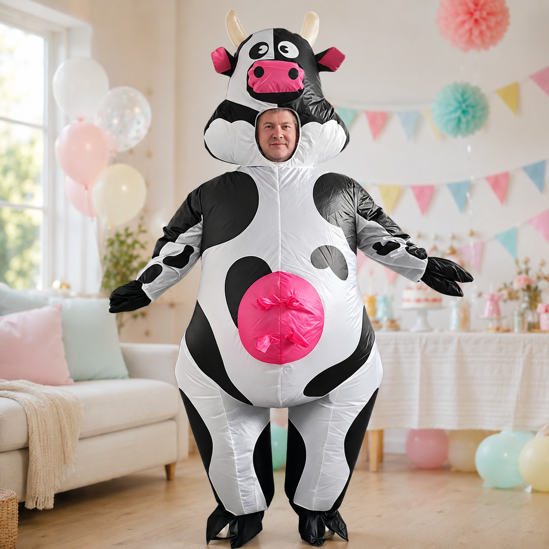 Inflatable Cow Ride-On Costume Adults Halloween Funny