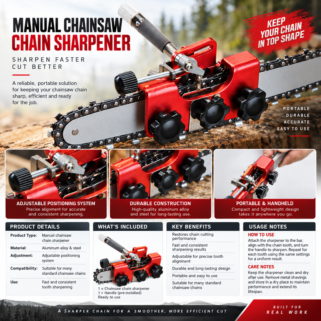 Chainsaw Chain Sharpener Tool Portable Fast Sharpening Kit