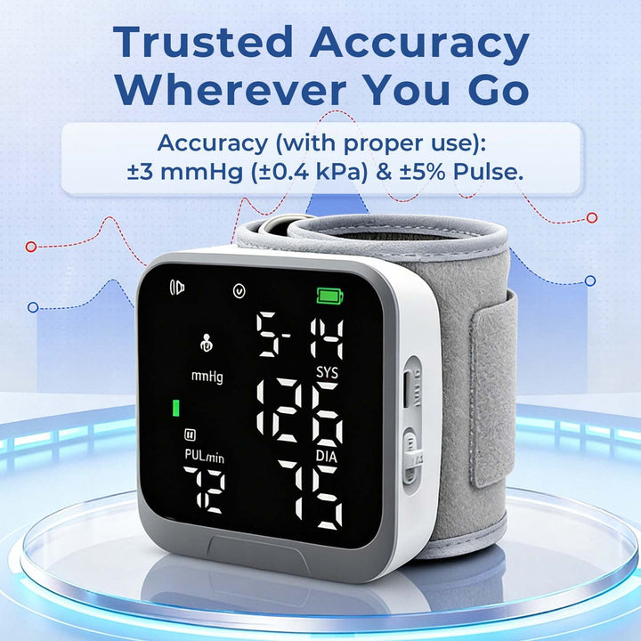 Automatic Rechargeable Wrist Blood Pressure Monitor Device