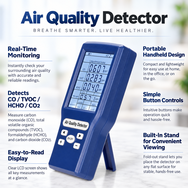Air Quality Monitor Carbon Monoxide Detector Multifunction Tester
