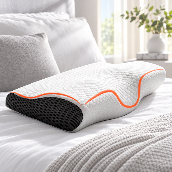 Orthopedic Contour Memory Foam Neck Pillow for Shoulder Pain