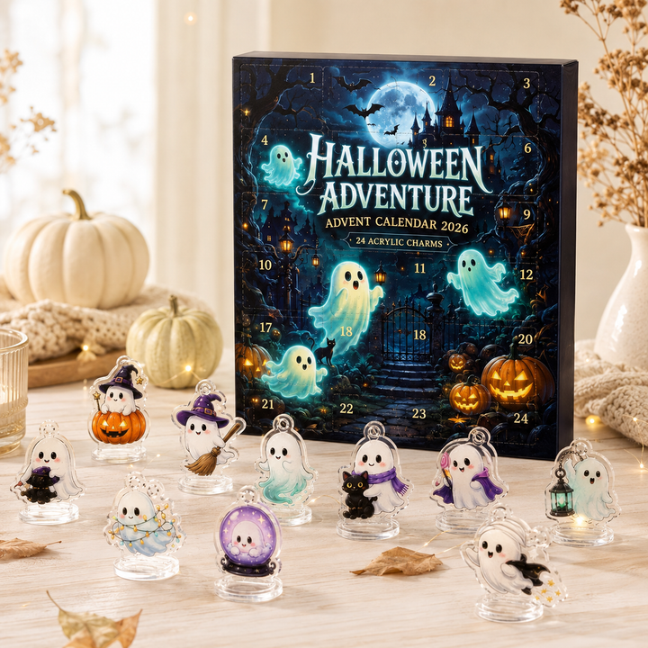 Halloween Ghost Advent Calendar 24 Acrylic Charms