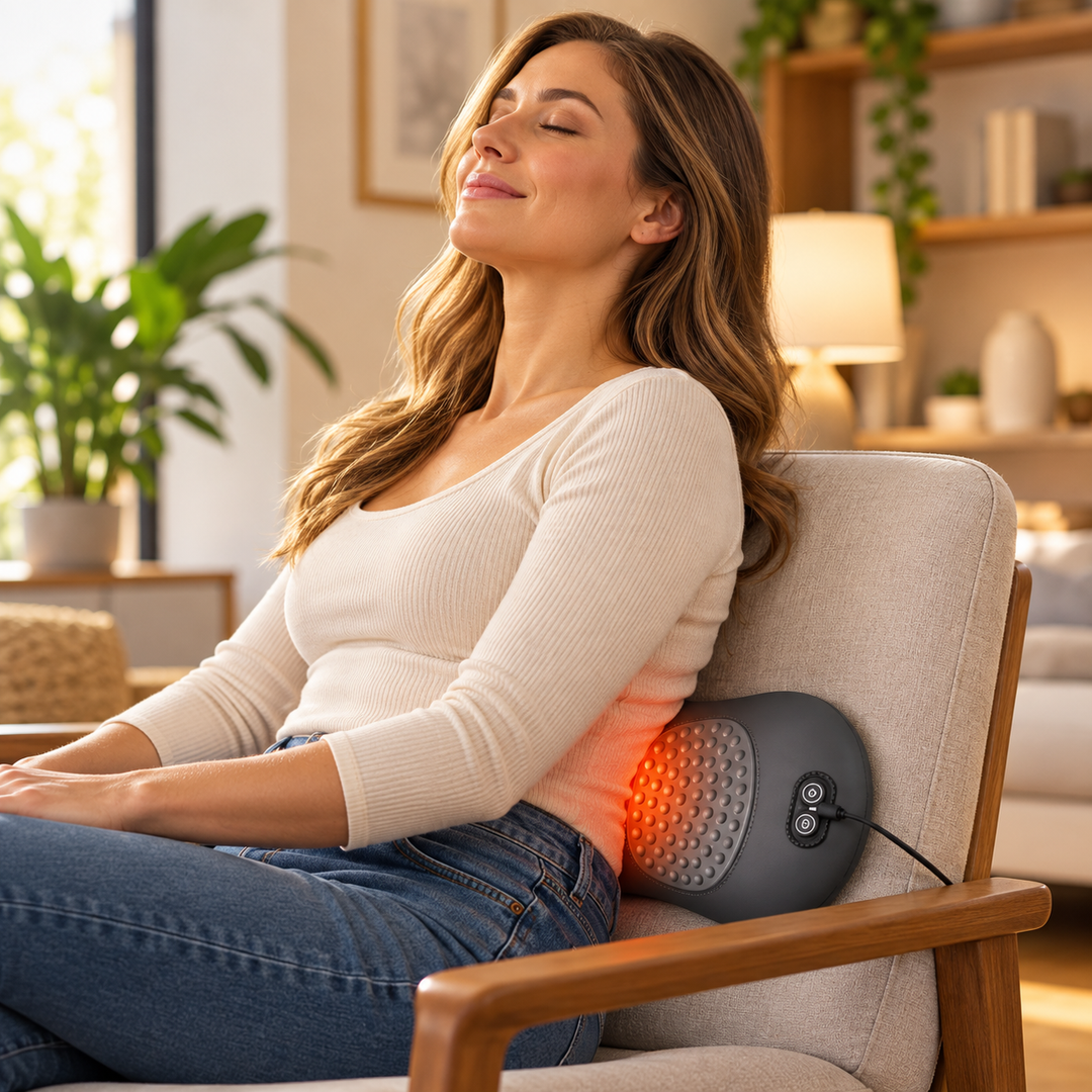 3-in-1 Back Massager with Heat Vibration for Sciatica Relief