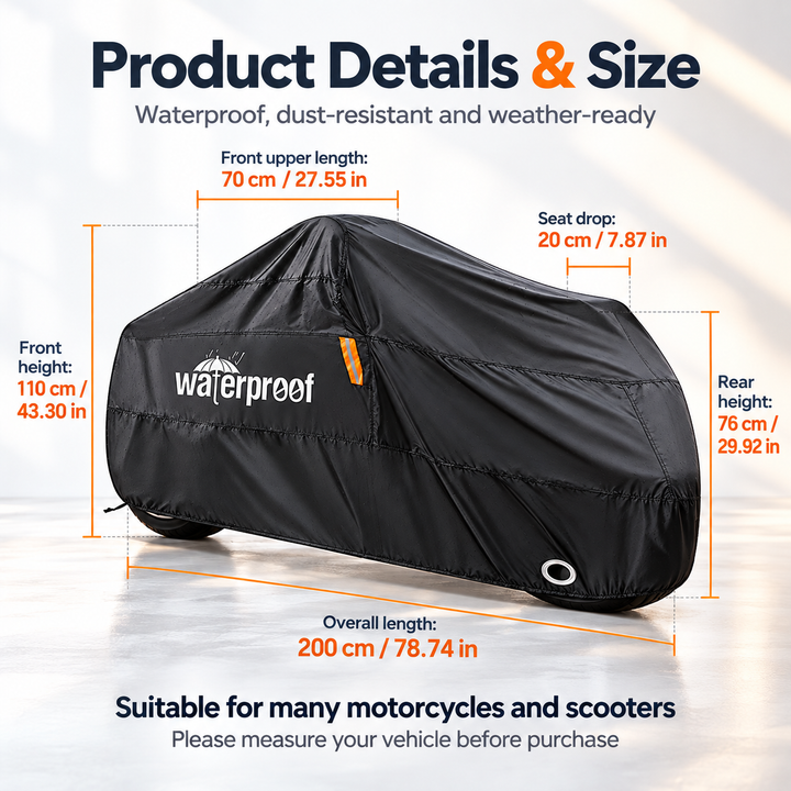 Waterproof Bicycle Cover Heavy Duty Outdoor Bike Storage Cover