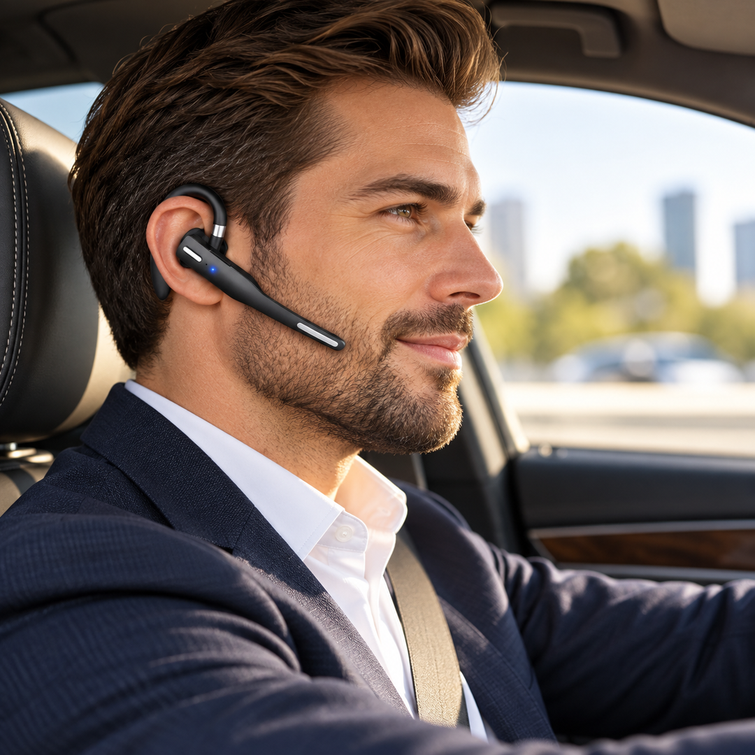 Trucker Bluetooth Headset Dual Mic Wireless Noise Cancelling