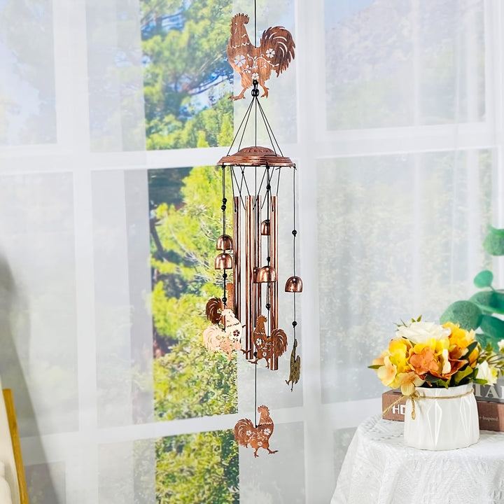 Chicken Shaped Wind Chime Outdoor Indoor Garden Decoration 34 Inch