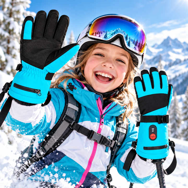 Rechargeable Heated Winter Mittens Waterproof Hand Warmer Gloves